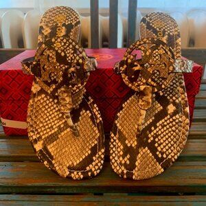 Tory Burch ~ Miller Stamped Snake Skin Sandals Size 8.5